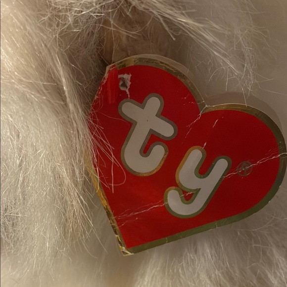 Vintage Ty Large Stuffed White Gorilla-name is  Jack - Picture 3 of 7